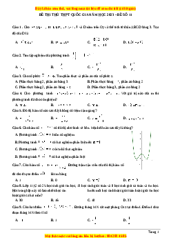 Đề thi thử THPT Quốc Gia môn Toán có đáp án (đề 11 ) - thầy Nguyễn Phụ Hoàng Lân
