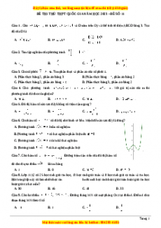 Đề thi thử THPT Quốc Gia môn Toán có đáp án (đề 11 ) - thầy Nguyễn Phụ Hoàng Lân