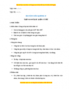 Giáo án Bài Tập Cuối Chương 4 Toán 10 Chân trời sáng tạo