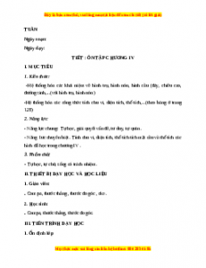 Giáo án Ôn tập chương 4 Toán 9 Học kì 2