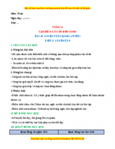 Giáo án Toán 3 Kết nối tri thức Tuần 21: Luyện tập chung