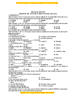 Đề luyện thi vào 10 môn Tiếng anh năm 2023 có đáp án (Đề 39)