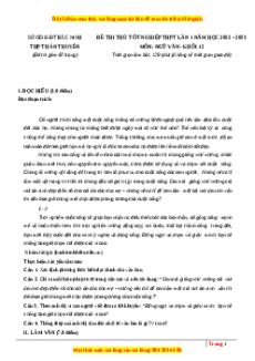 Đề thi thử Ngữ văn trường Hàn Thuyên - Bắc Ninh lần 1 năm 2023