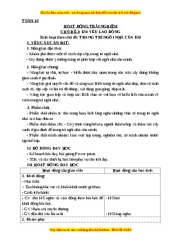Giáo án HĐTN lớp 3 Tuần 10 Cánh diều: Trang trí ngôi nhà của em