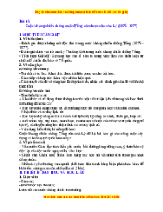 Giáo án Bài 15 Lịch sử 7 Cánh diều (2024): Cuộc kháng chiến chống quân Tống xâm lược của nhà Lý (1075- 1077)