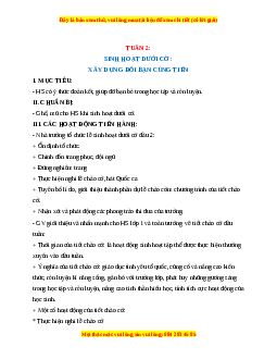 Giáo án HĐTN  1 Cánh diều Tuần 2