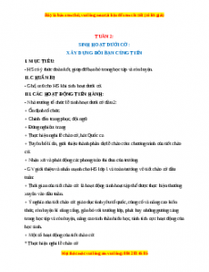 Giáo án HĐTN  1 Cánh diều Tuần 2