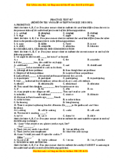 Đề luyện thi vào 10 môn Tiếng anh năm 2023 có đáp án (Đề 37)
