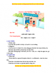 Giáo án Âm nhạc 1 Kết nối tri thức Mái trường thân yêu