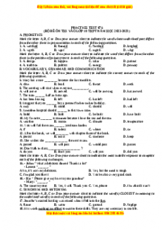 Đề luyện thi vào 10 môn Tiếng anh năm 2023 có đáp án (Đề 75)