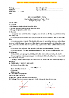 Giáo án Toán 12 học kì I Giải tích Bài 2: Hàm số lũy thừa