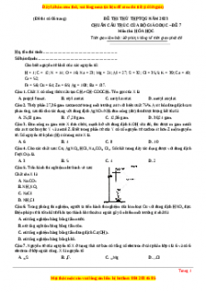 Đề thi THPT Quốc Gia Hóa năm 2023 Megabook - Đề 7