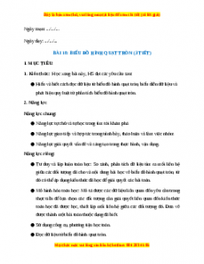Giáo án Biểu đồ hình quạt tròn Toán 7 Kết nối tri thức