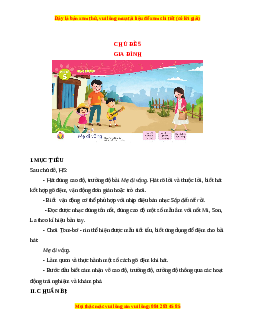 Giáo án Âm nhạc 1 Cánh diều Gia đình