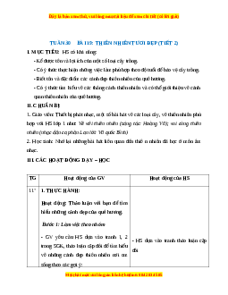 Giáo án HĐTN lớp 1 Tuần 30