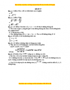 Đề thi Toán 9 học kì 1 năm 2022 - 2023 - Đề 57