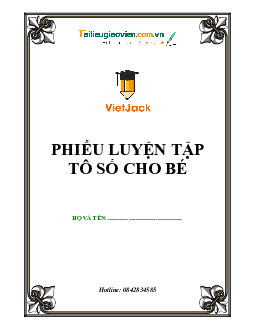 Phiếu luyện tập tô số cho bé