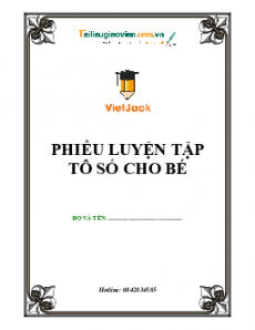 Phiếu luyện tập tô số cho bé
