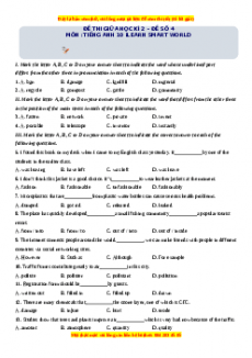 Đề thi giữa kì 2 Tiếng Anh 10 ilearn smart world (Đề 4)