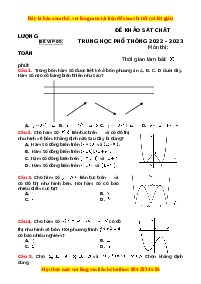 Đề thi thử THPT Quốc Gia môn Toán có đáp án (đề 5 ) - thầy Huỳnh Đức Kháng