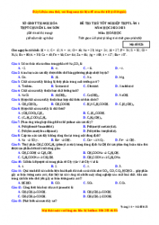 Đề thi thử Hóa học trường Chuyên Lam Sơn lần 1 năm 2023