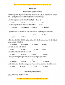 Đề thi Toán lớp 4 cuối kì 2 (Đề 29)