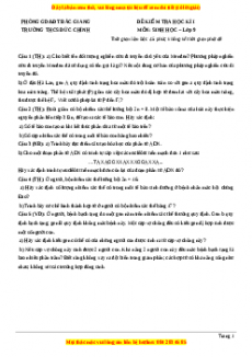 Đề thi học kì 1 Sinh học 9 năm 2023 Sở GD_ĐT Bắc Giang