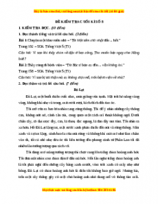 Đề thi cuối kì 1 Tiếng Việt lớp 5 năm 2023 (Đề 8)