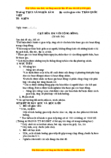Giáo án HĐTN 7 Kết nối tri thức Chủ đề 6: Em với cộng đồng