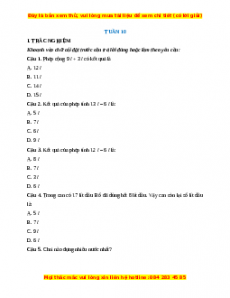 Bài tập cuối tuần Toán lớp 2 Tuần 10 Chân trời sáng tạo (có lời giải)