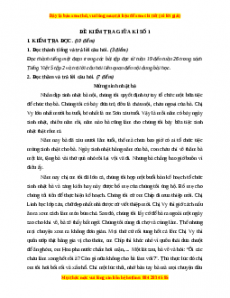 Đề thi giữa kì 2 Tiếng Việt lớp 5 năm 2023 (Đề 1)