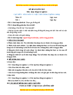 Giáo án HĐTN 3 Tuần 20 Chân trời sáng tạo: Năm mới và việc tiêu dùng thông minh