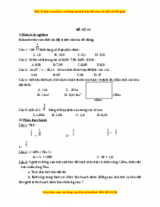 Bộ đề thi Toán 5 học kì 1 năm 2022 - 2023 - Đề 42