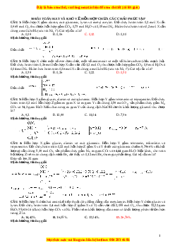 500 bài toán Hay Lạ Khó tổng hợp môn Hóa Học