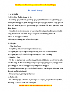 Giáo án Bài tập cuối chương 1 Toán 11 Cánh diều