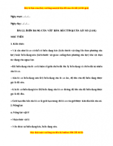 Giáo án Bài 22 Vật lí 10 Chân trời sáng tạo (2024): Biến dạng của vật rắn. Đặc tính của lò xo