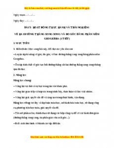 Giáo án Toán 7 Chân trời sáng tạo Bài 5: Hoạt động thực hành và trải nghiệm: Vẽ hai đường thẳng song song và đo góc bằng phần mềm GeoGebra
