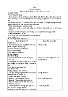 Giáo án Tuần 17 Tiếng việt 2 Kết nối tri thức