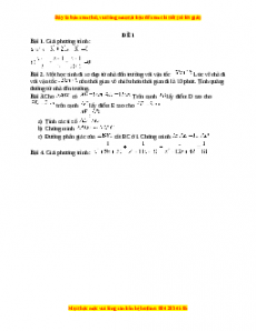 Đề thi giữa kì 2 Toán 8 năm 2023 - Đề 1