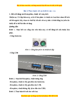 Lý thuyết Bài 3: Thực hành với các thiết bị vào – ra