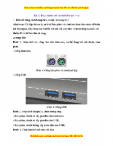 Lý thuyết Bài 3: Thực hành với các thiết bị vào – ra