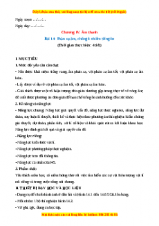Giáo án Vật lí 7 Kết nối tri thức Bài 14: Phản xạ âm, chống ô nhiễm tiếng ồn