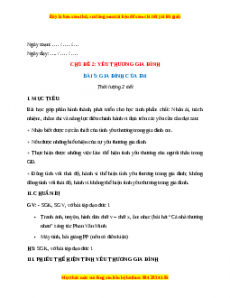 Giáo án Bài 5 Đạo đức 1 Kết nối tri thức: Gia đình của em
