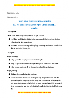 Giáo án Vẽ hình đơn giả với phần mềm Geogebra Toán 7 Kết nối tri thức