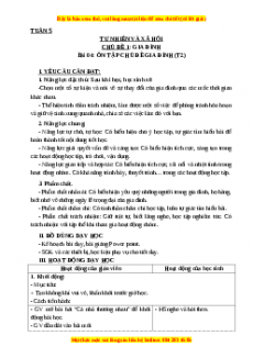 Giáo án Tự nhiên và xã hội 3 Kết nối tri thức Bài 4: Ôn tập chủ đề gia đình