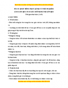 Giáo án Hoạt động thực hành và trải nghiệm: Làm giàn hoa tam giác để trang trí lớp Toán 7 Chân trời sáng tạo