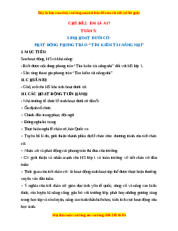 Giáo án HĐTN  1 Cánh diều Tuần 5