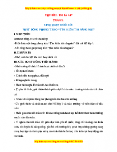 Giáo án HĐTN  1 Cánh diều Tuần 5