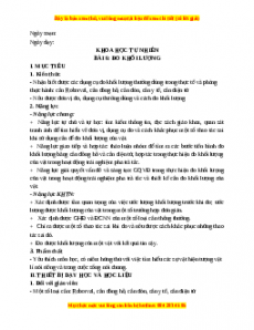 Giáo án Bài 6 KHTN 6 Kết nối tri thức (2024): Đo khối lượng