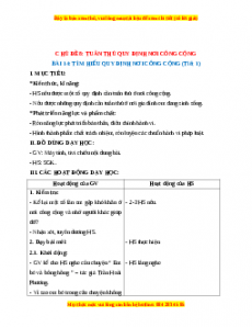 Giáo án Tìm hiểu quy định nơi công cộng Đạo đức 2 Kết nối tri thức